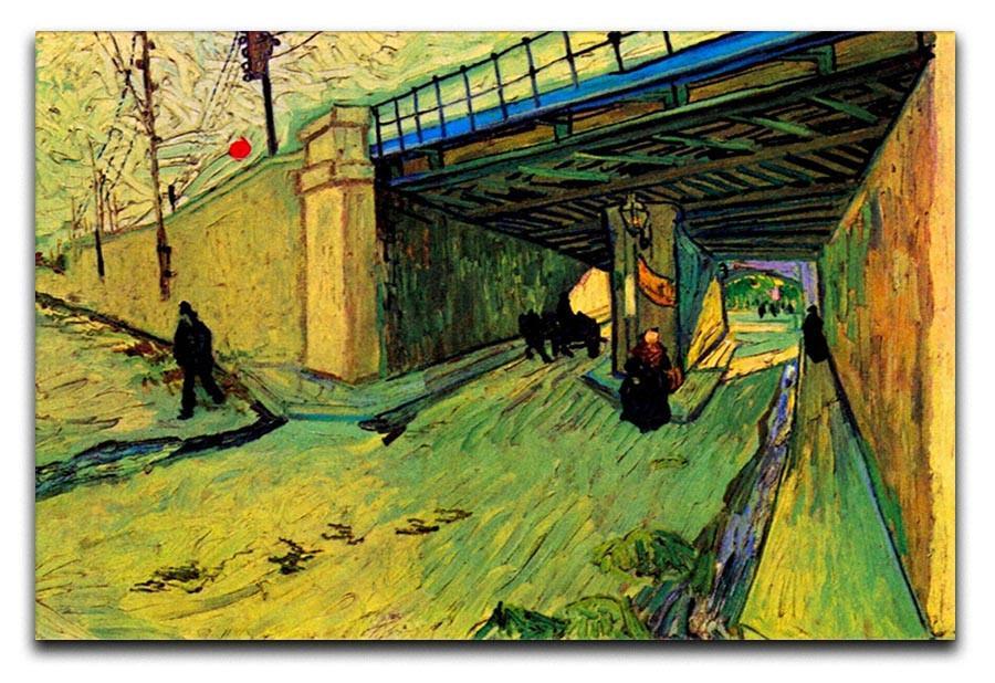 The Railway Bridge over Avenue Montmajour Arles by Van Gogh Canvas Print & Poster  - Canvas Art Rocks - 1
