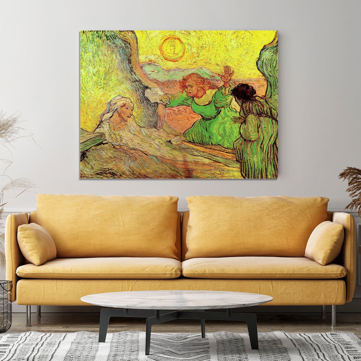 The Raising of Lazarus after Rembrandt by Van Gogh Canvas Print or Poster