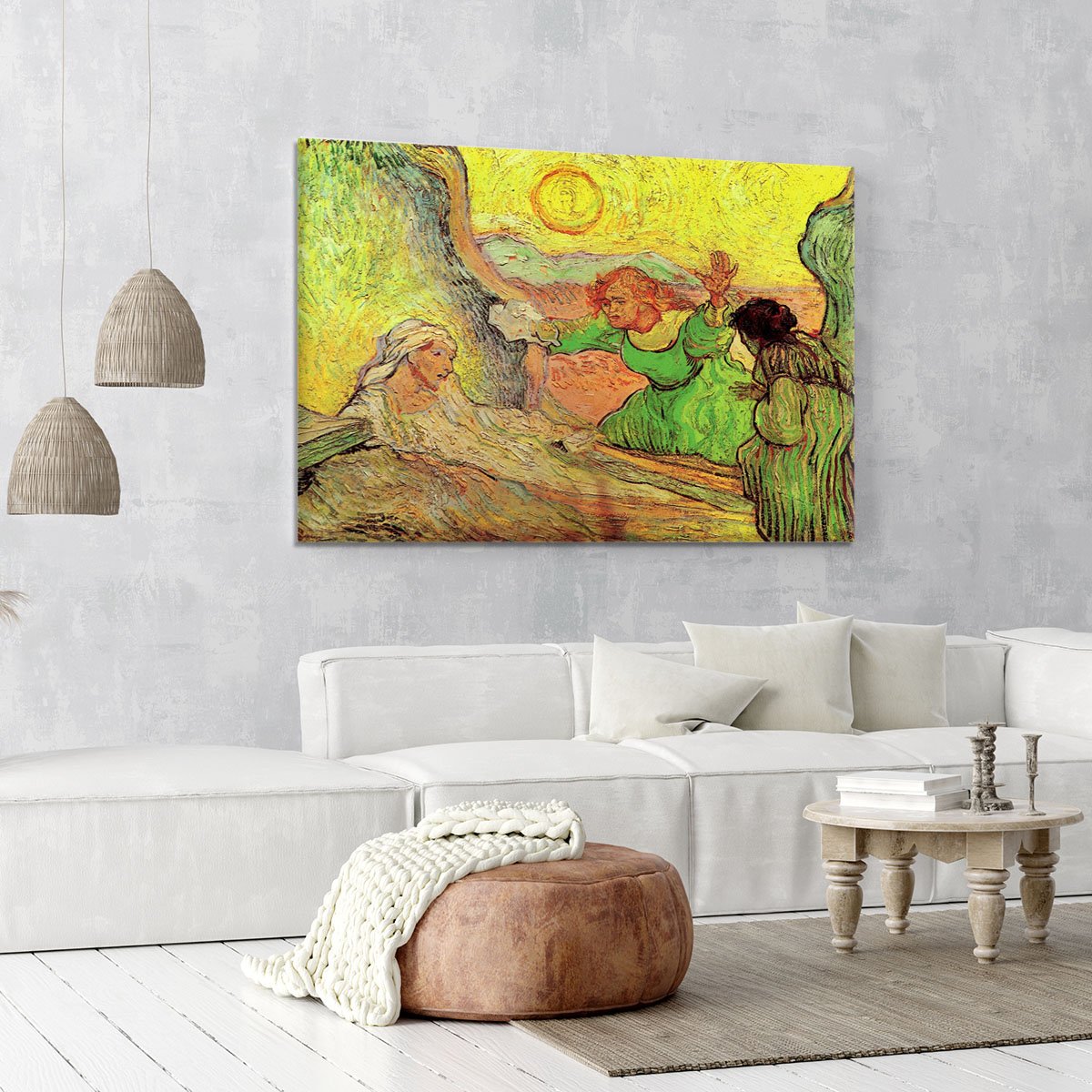 The Raising of Lazarus after Rembrandt by Van Gogh Canvas Print or Poster