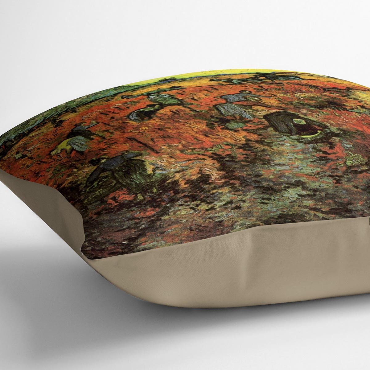 The Red Vineyard by Van Gogh Throw Pillow