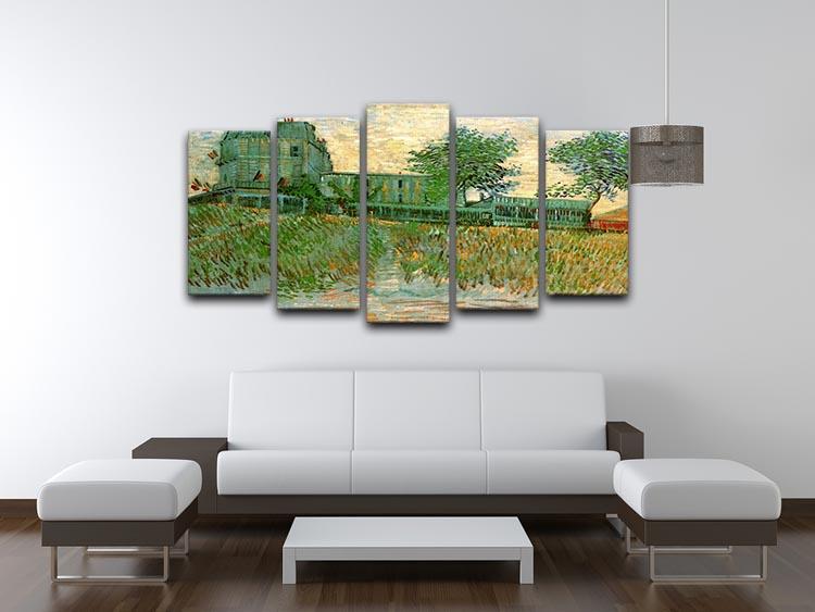 The Restaurant de la Sirene at Asnieres by Van Gogh 5 Split Panel Canvas - Canvas Art Rocks - 3