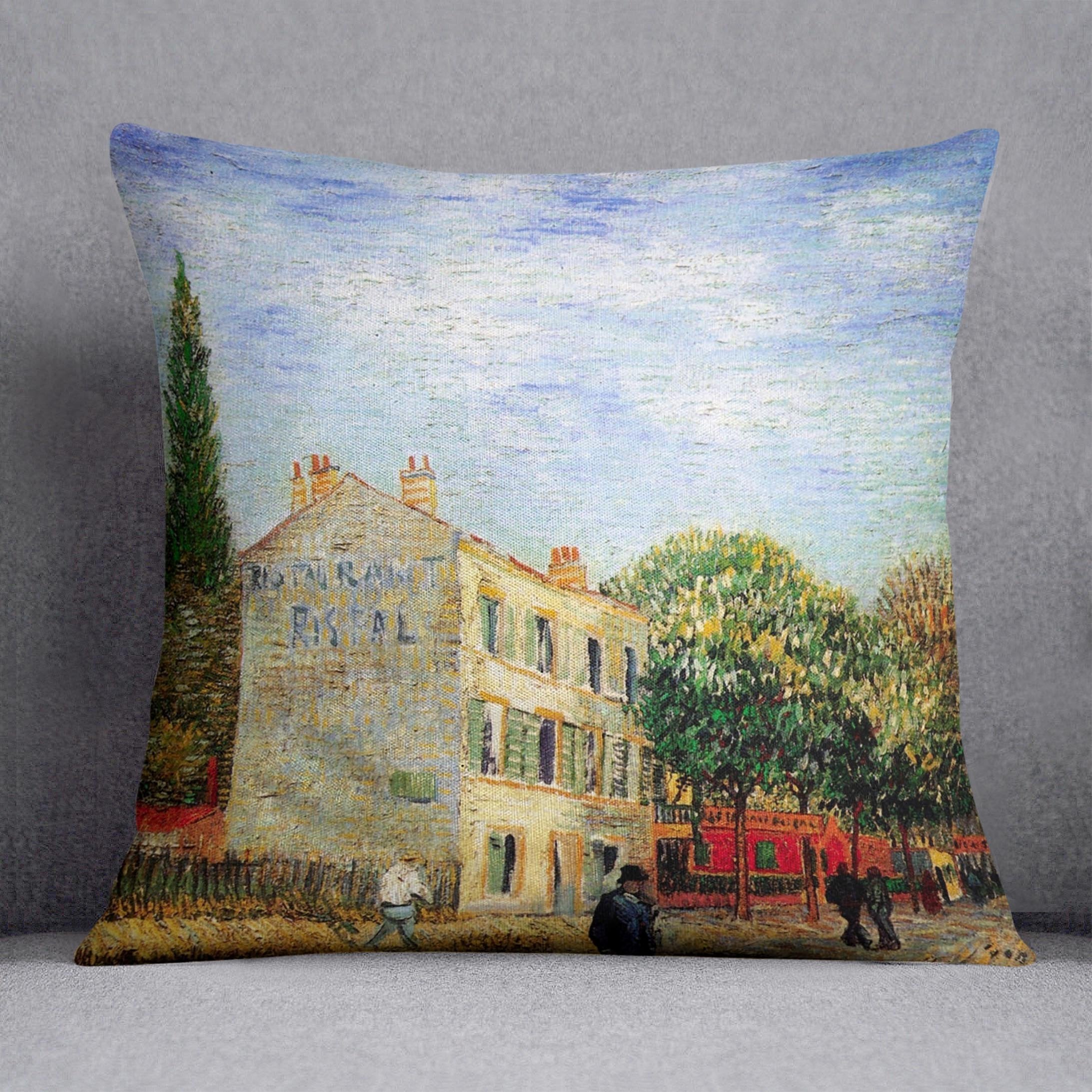 The Rispal Restaurant at Asnieres by Van Gogh Throw Pillow