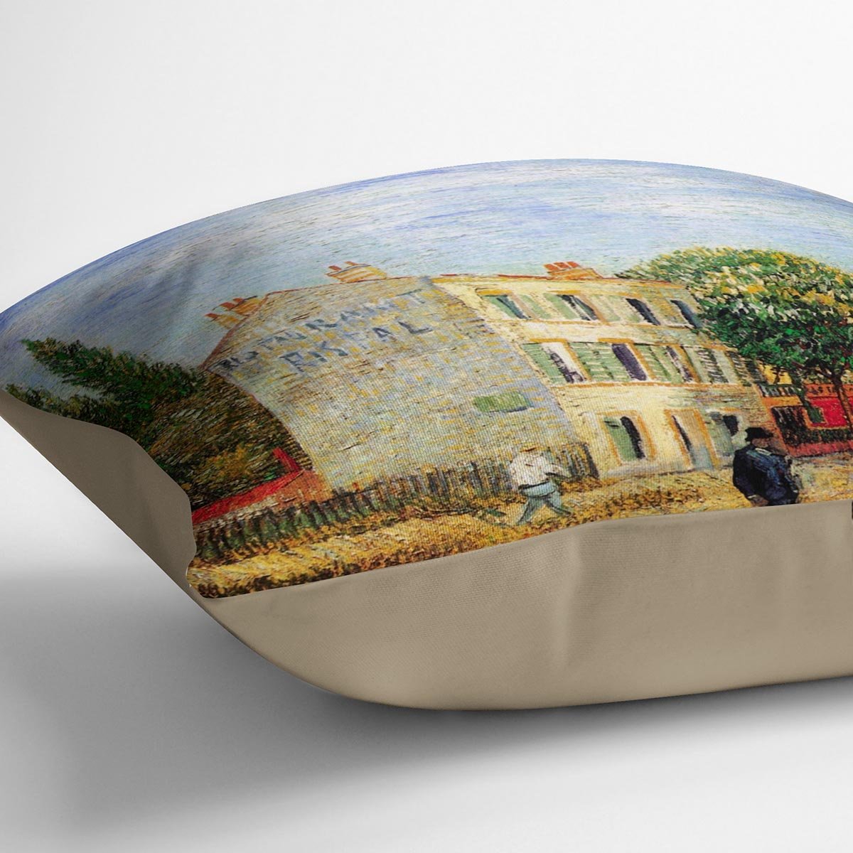 The Rispal Restaurant at Asnieres by Van Gogh Throw Pillow
