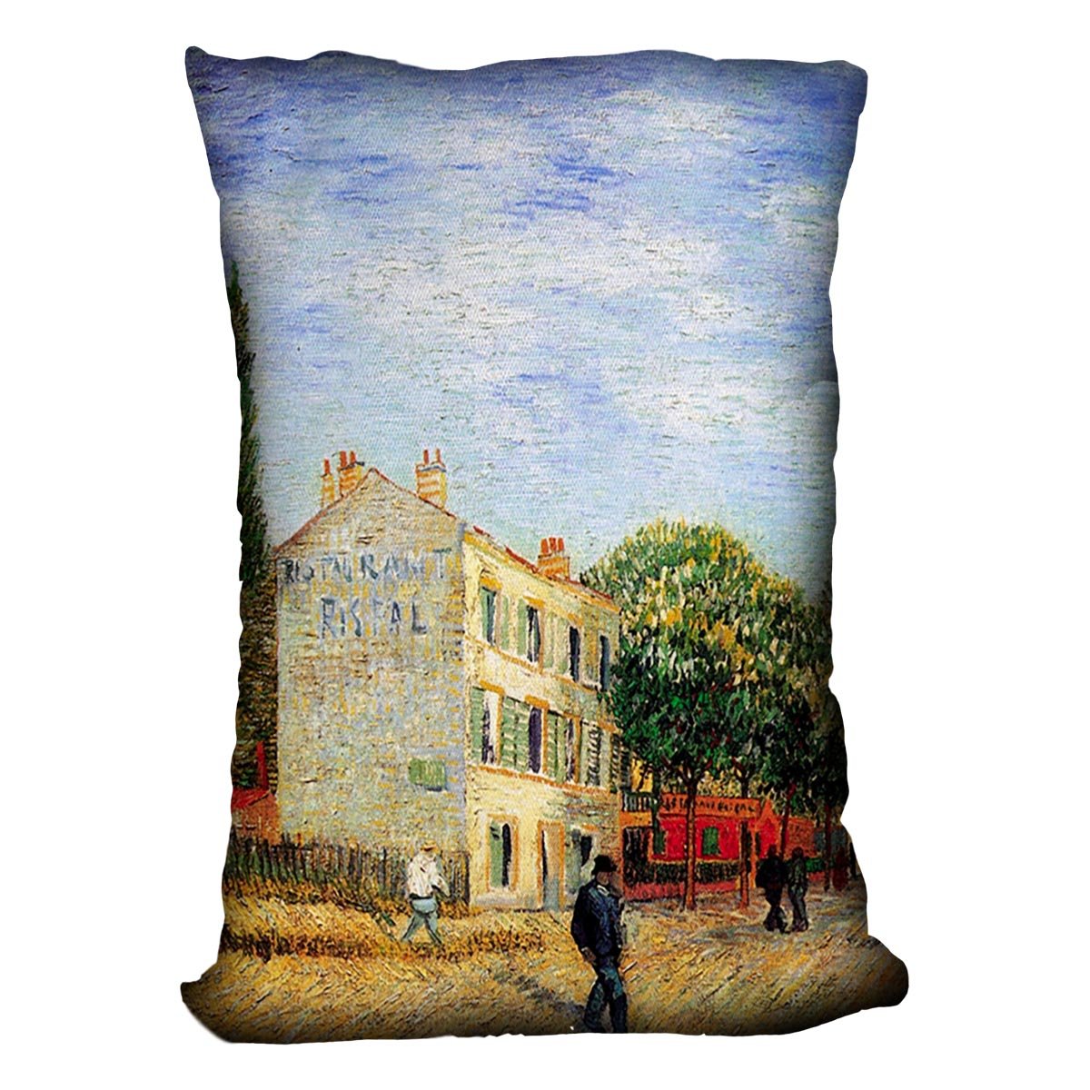 The Rispal Restaurant at Asnieres by Van Gogh Throw Pillow