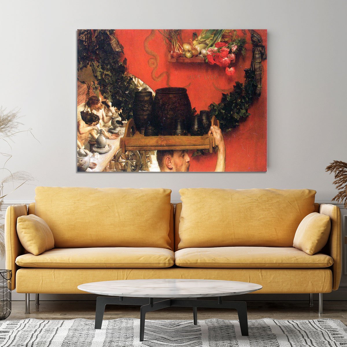 The Roman pottery in Britain by Alma Tadema Canvas Print or Poster