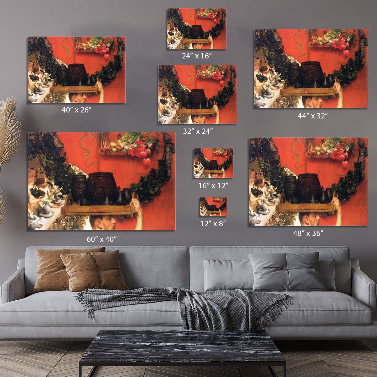 The Roman pottery in Britain by Alma Tadema Canvas Print or Poster