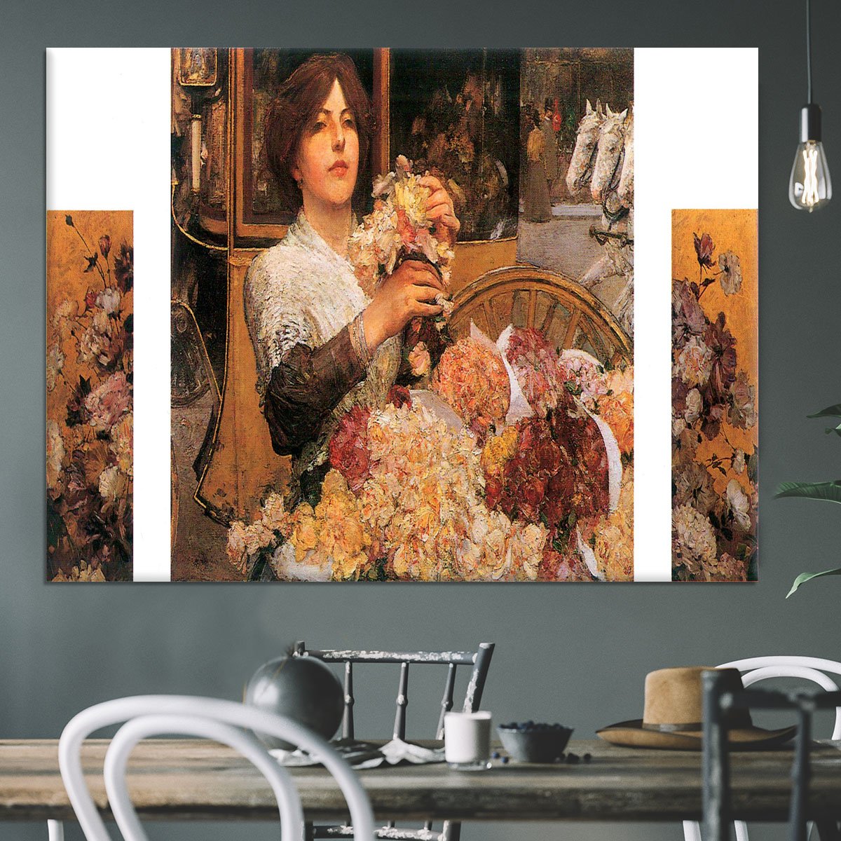 The Rose girls by Hassam Canvas Print or Poster