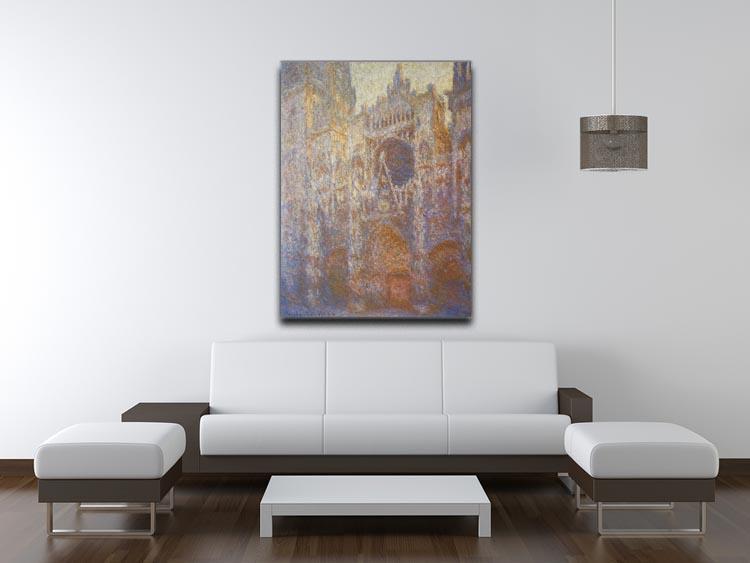 The Rouen Cathedral West facade by Monet Canvas Print & Poster - Canvas Art Rocks - 4