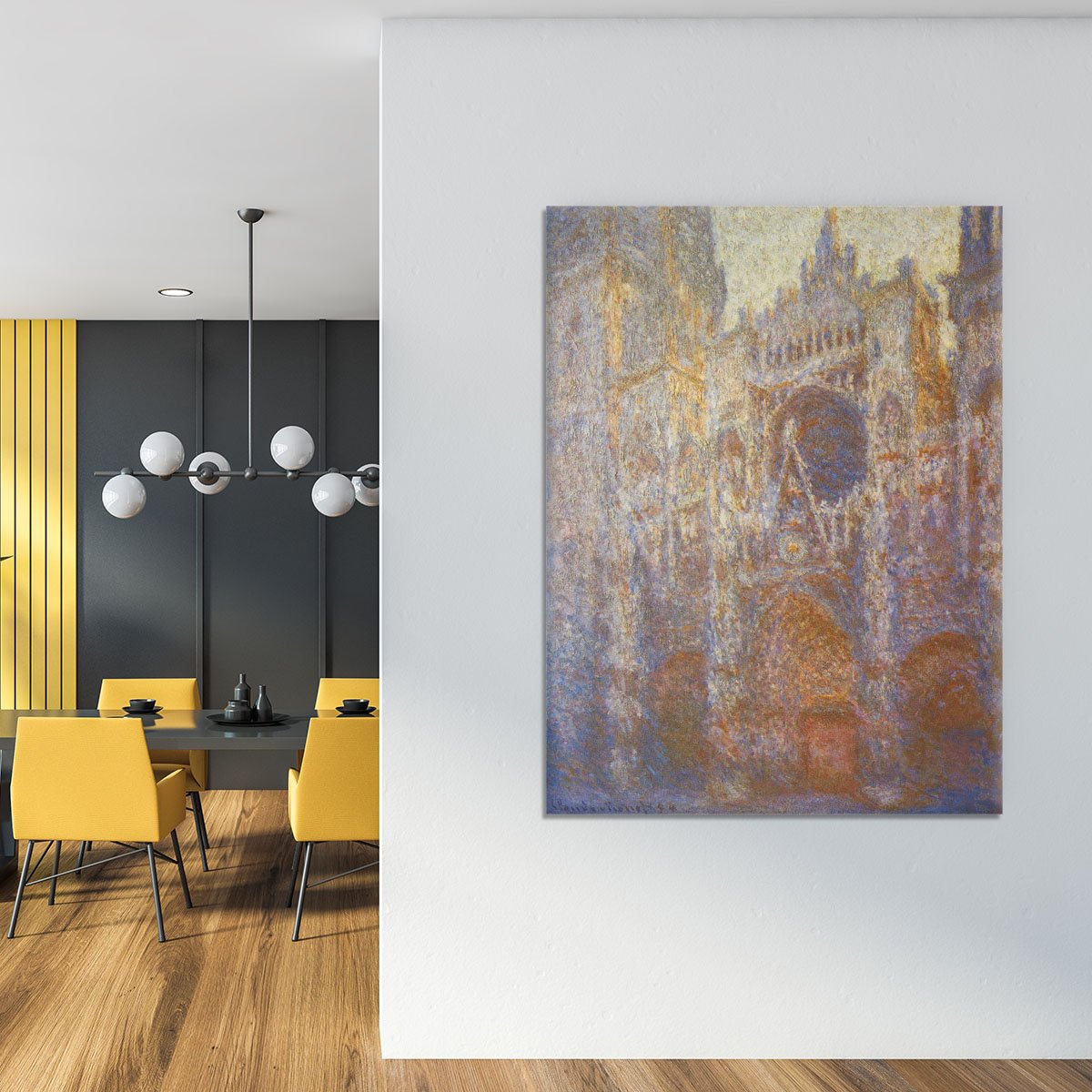 The Rouen Cathedral West facade by Monet Canvas Print or Poster
