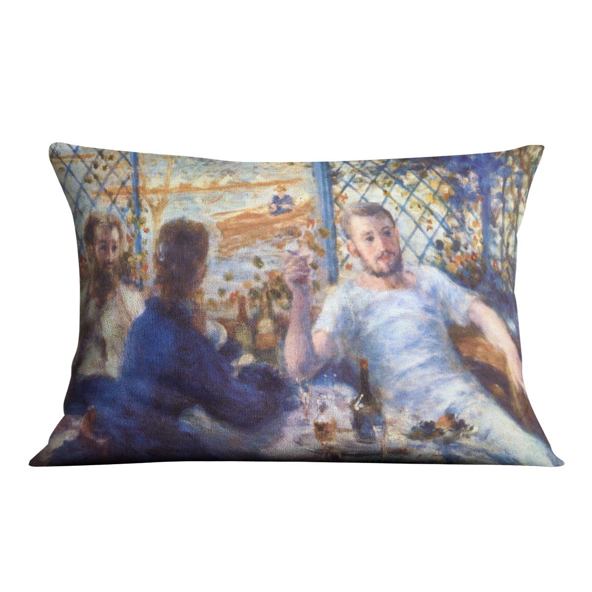 The Rowers Lunch by Renoir Throw Pillow