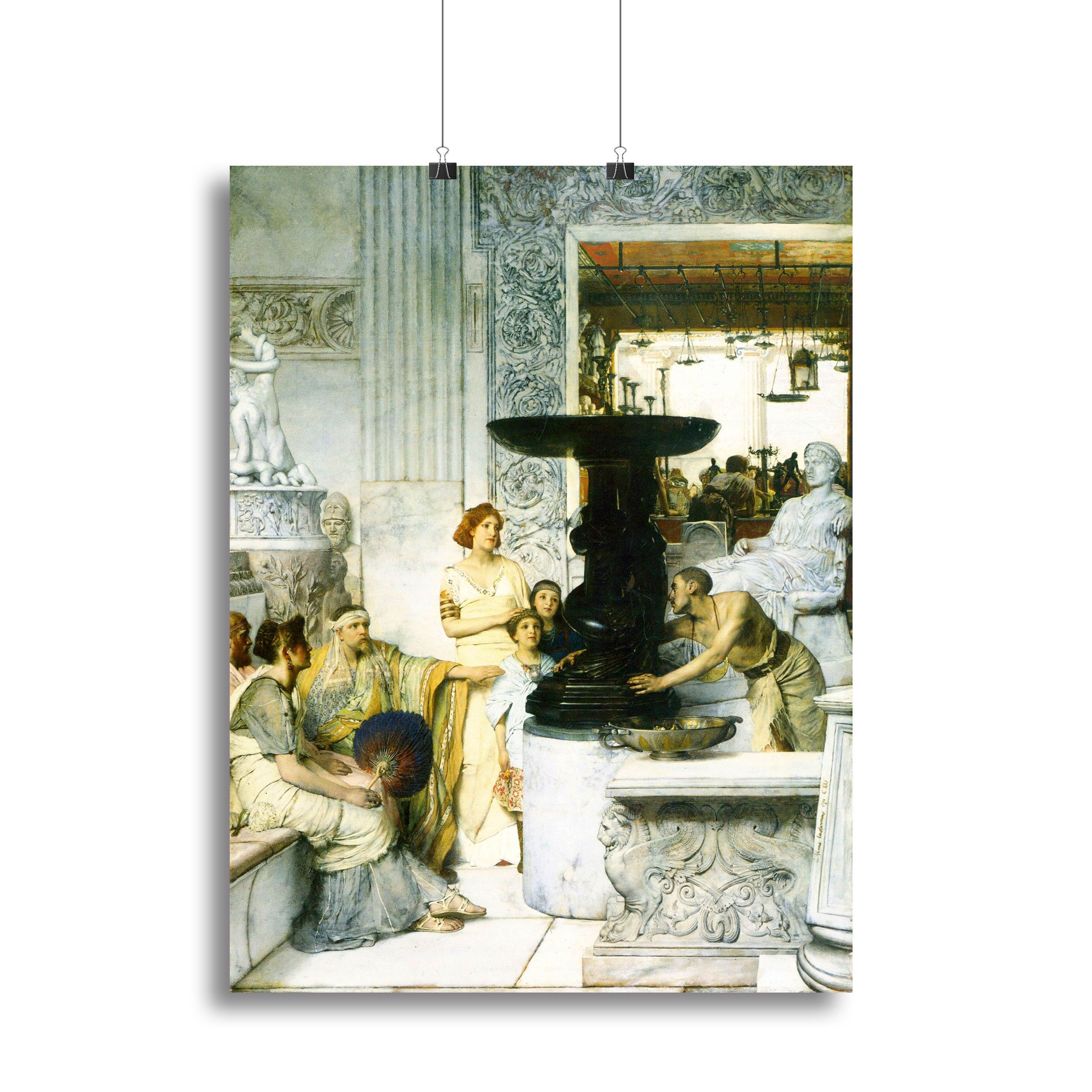 The Sculpture Gallery by Alma Tadema Canvas Print or Poster