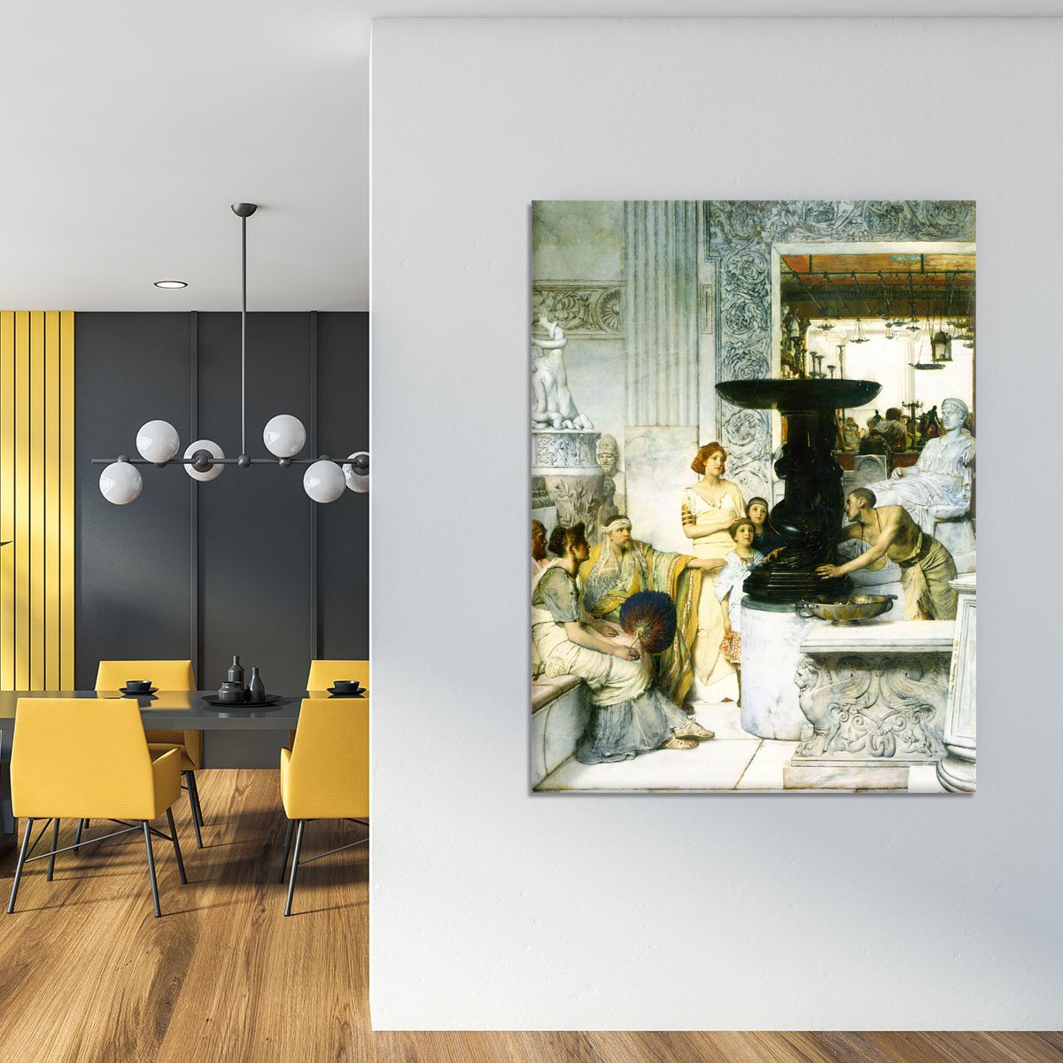 The Sculpture Gallery by Alma Tadema Canvas Print or Poster