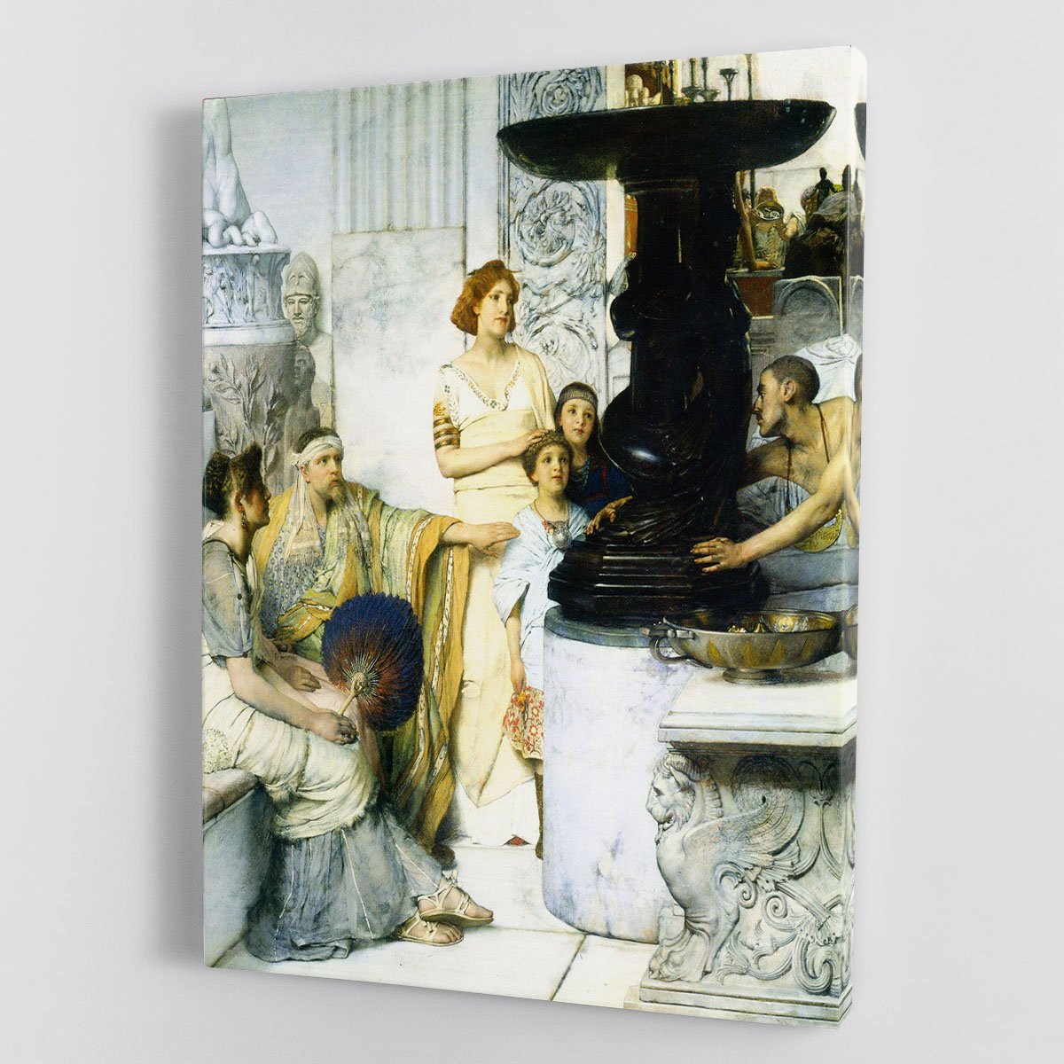The Sculpture Gallery detail by Alma Tadema Canvas Print or Poster