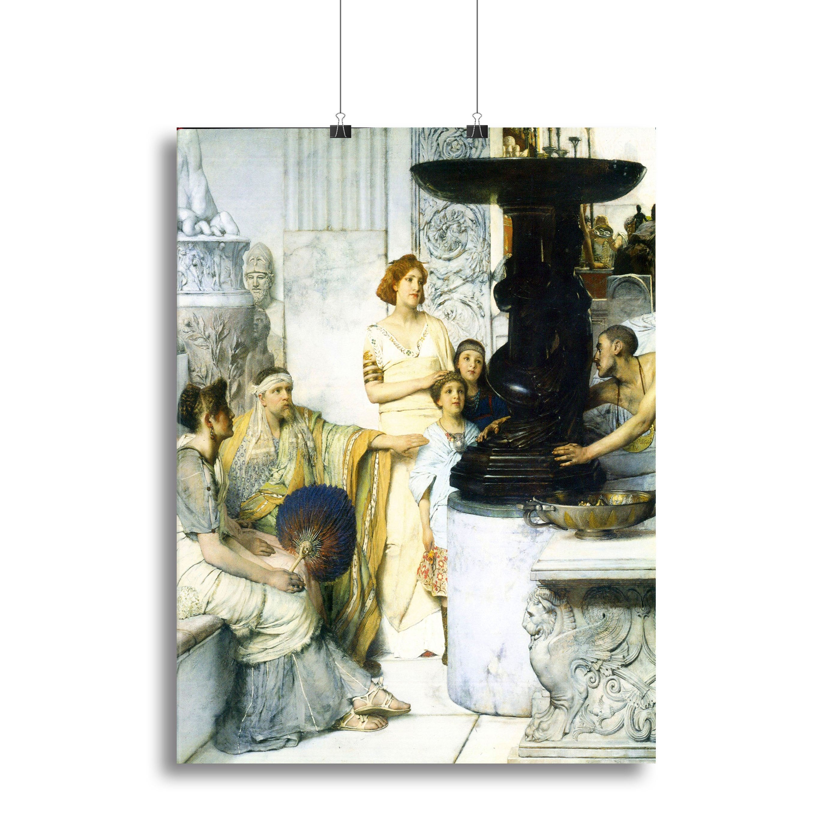 The Sculpture Gallery detail by Alma Tadema Canvas Print or Poster
