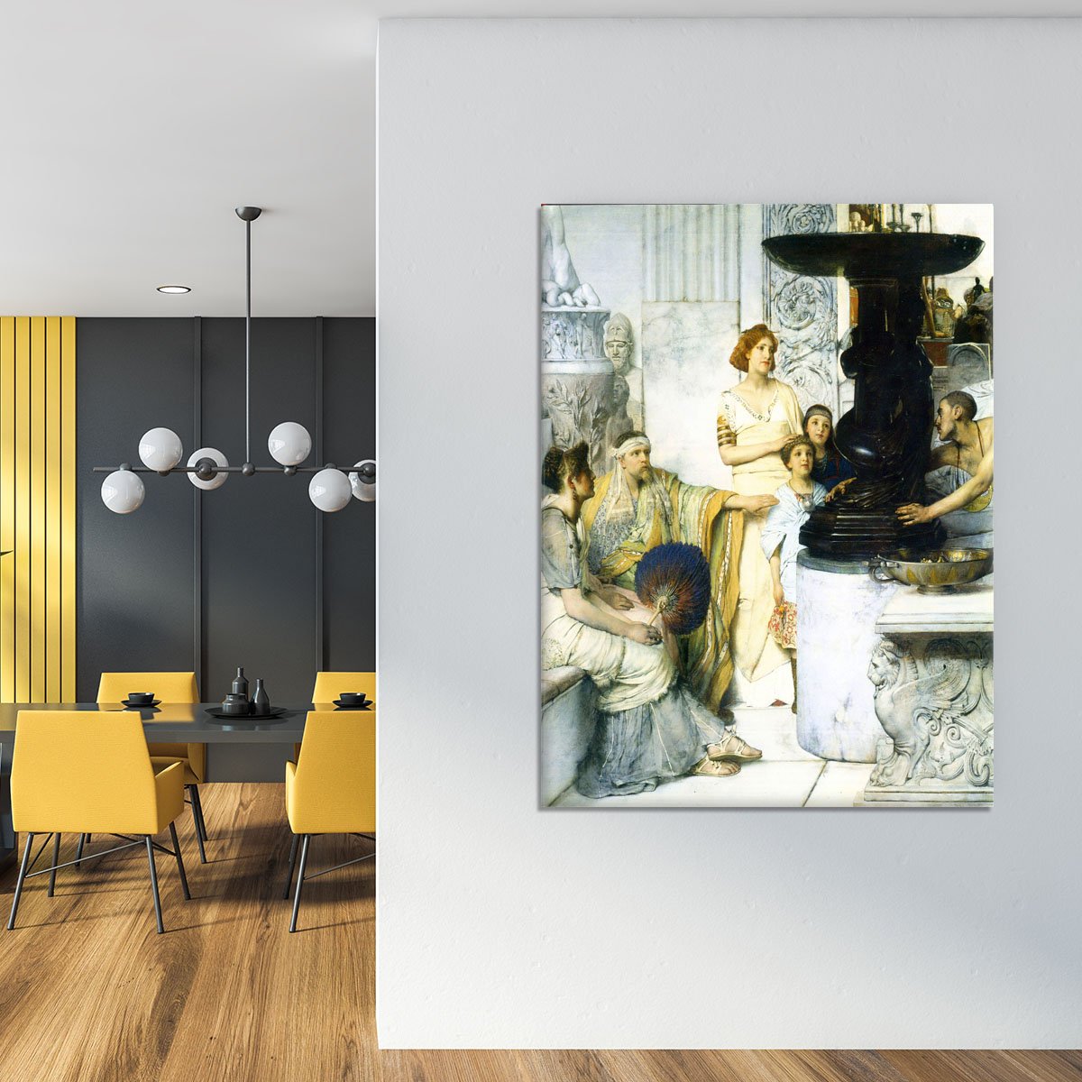 The Sculpture Gallery detail by Alma Tadema Canvas Print or Poster