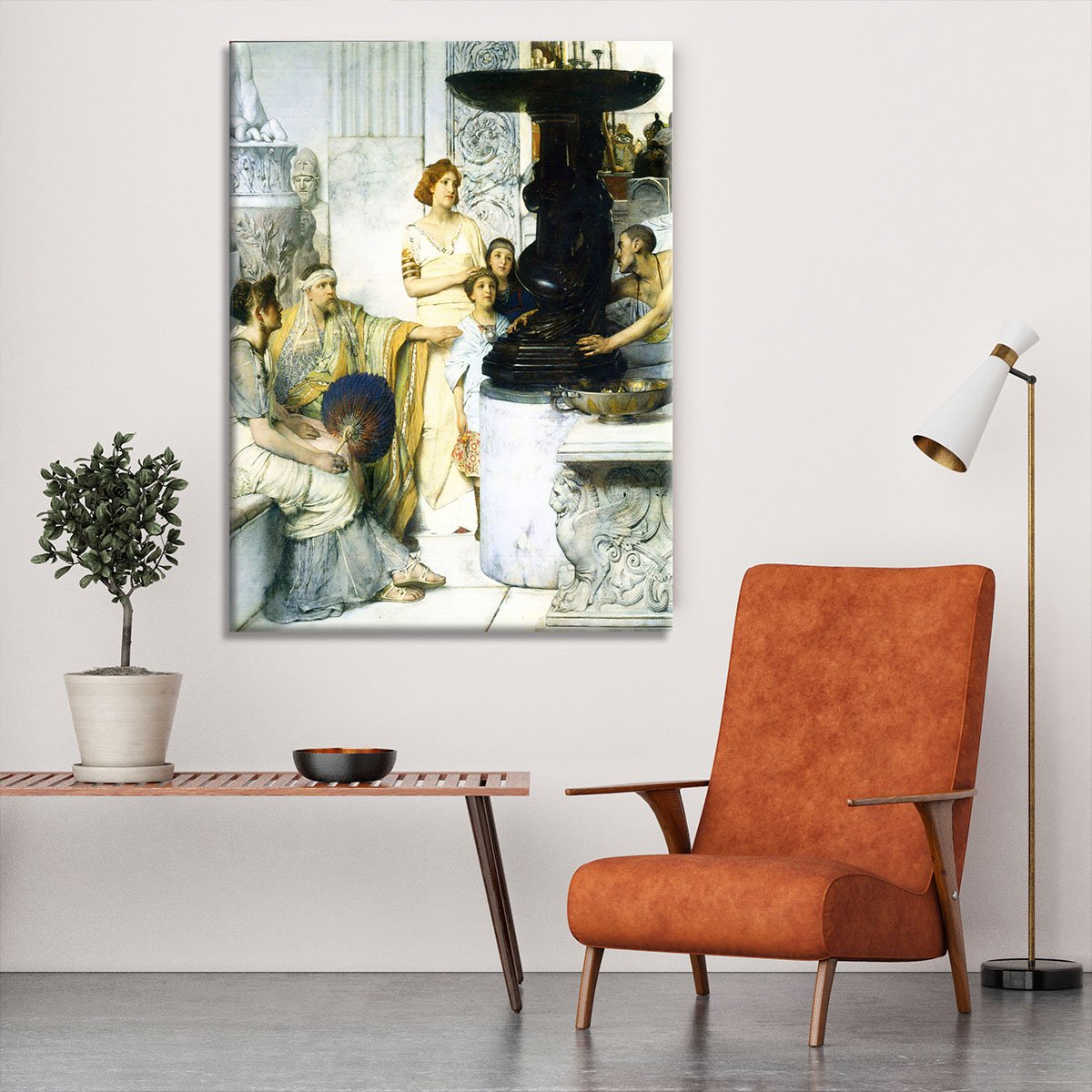 The Sculpture Gallery detail by Alma Tadema Canvas Print or Poster