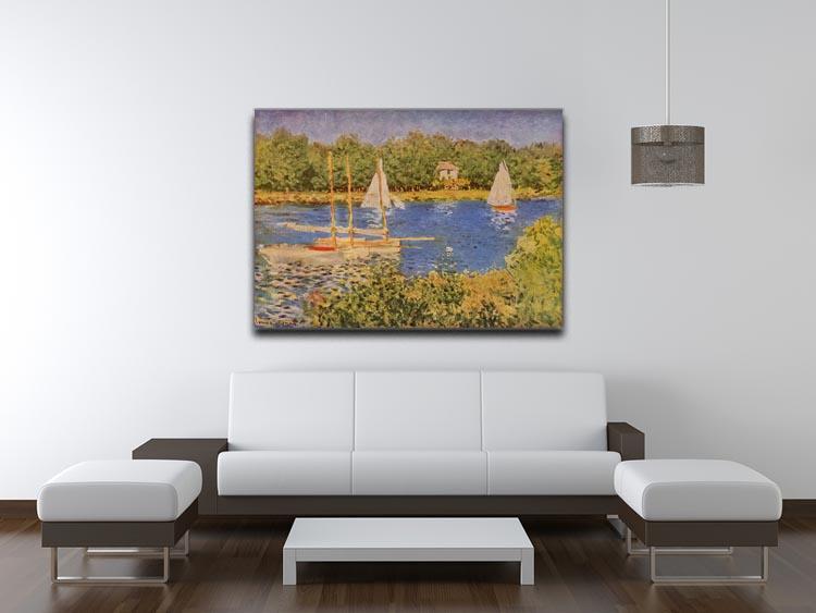 The Seine at Argenteuil Basin by Monet Canvas Print & Poster - Canvas Art Rocks - 4