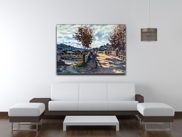 The Seine at Bougival by Monet Canvas Print & Poster - Canvas Art Rocks - 4