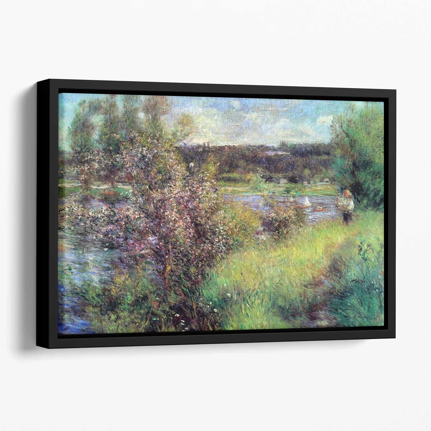 The Seine at Chatou by Renoir Floating Framed Canvas