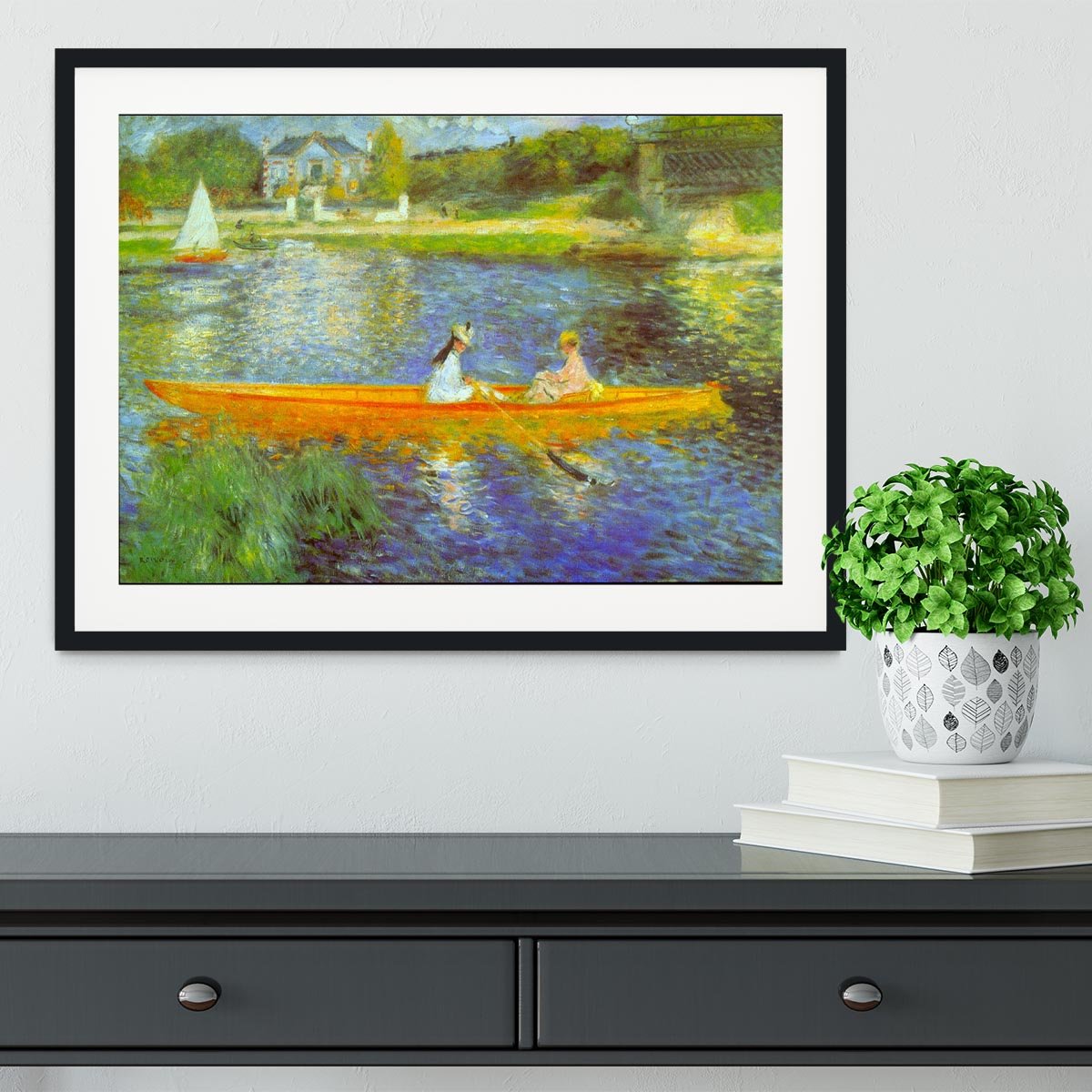 The Seine by Renoir Framed Print - Canvas Art Rocks - 1
