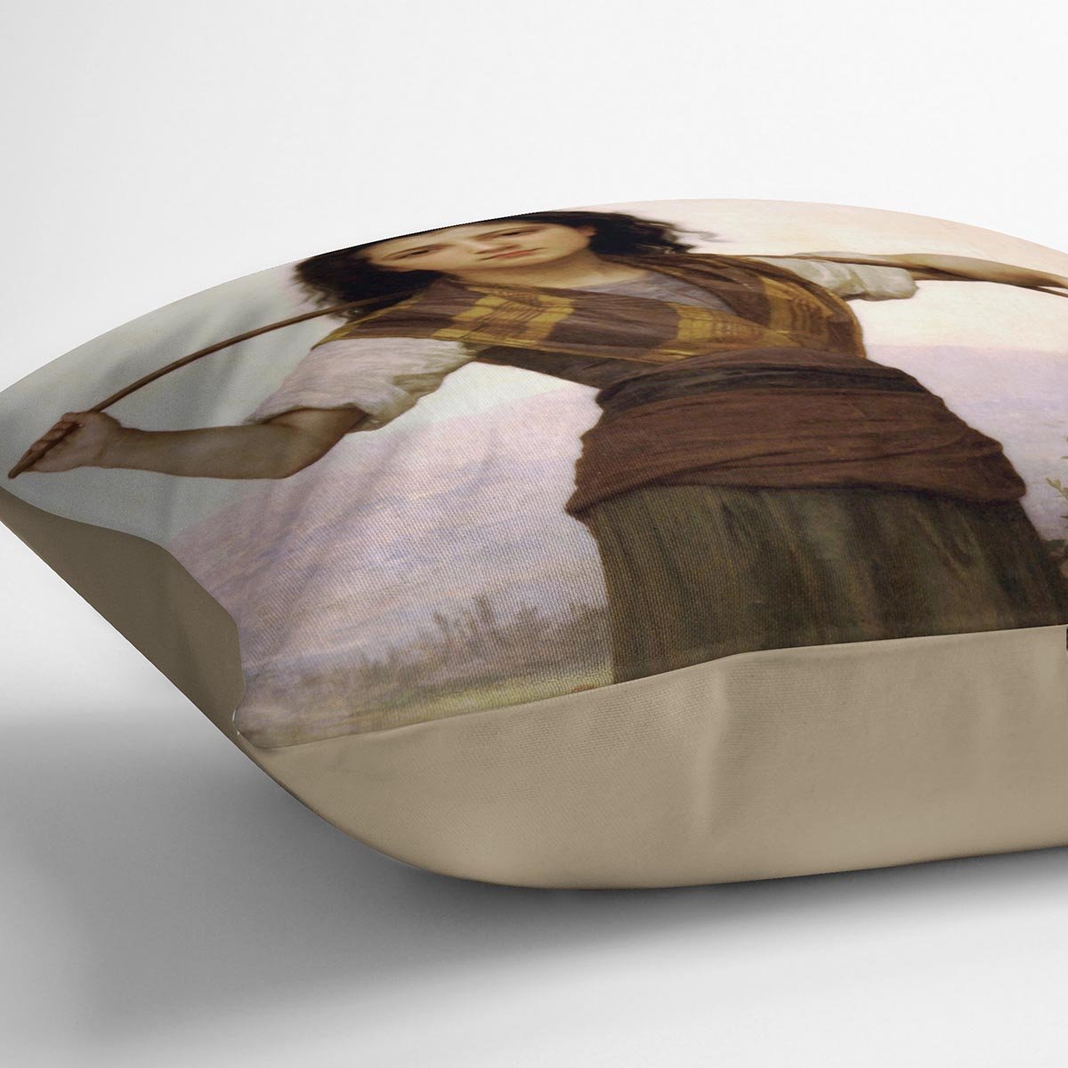 The Shepherdess By Bouguereau Throw Pillow