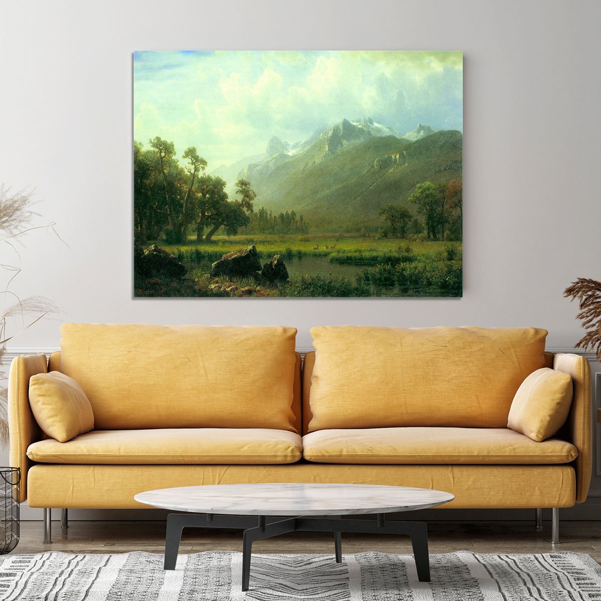The Sierra near Lake Tahoe California by Bierstadt Canvas Print or Poster
