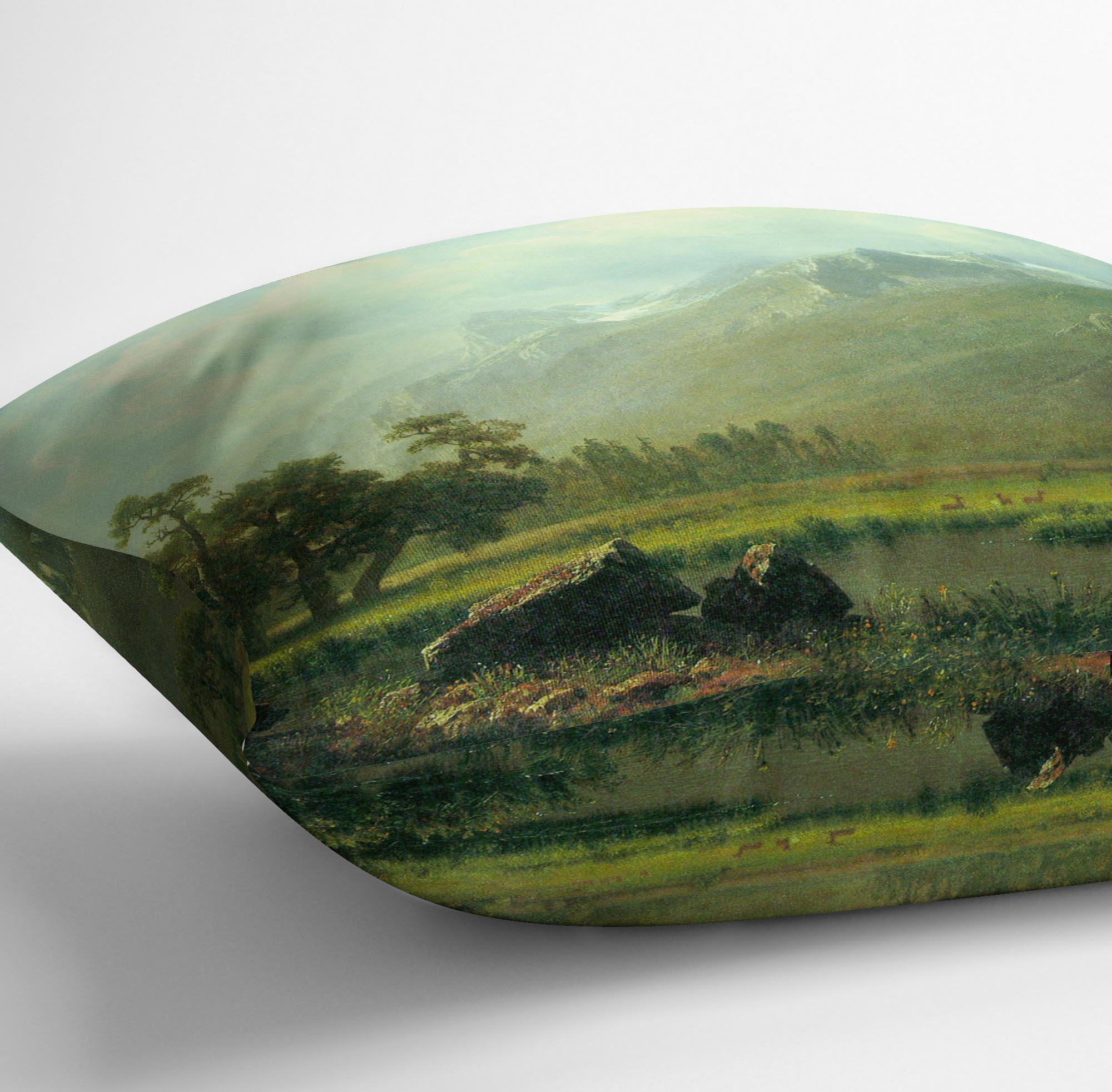 The Sierra near Lake Tahoe California by Bierstadt Cushion - Canvas Art Rocks - 3