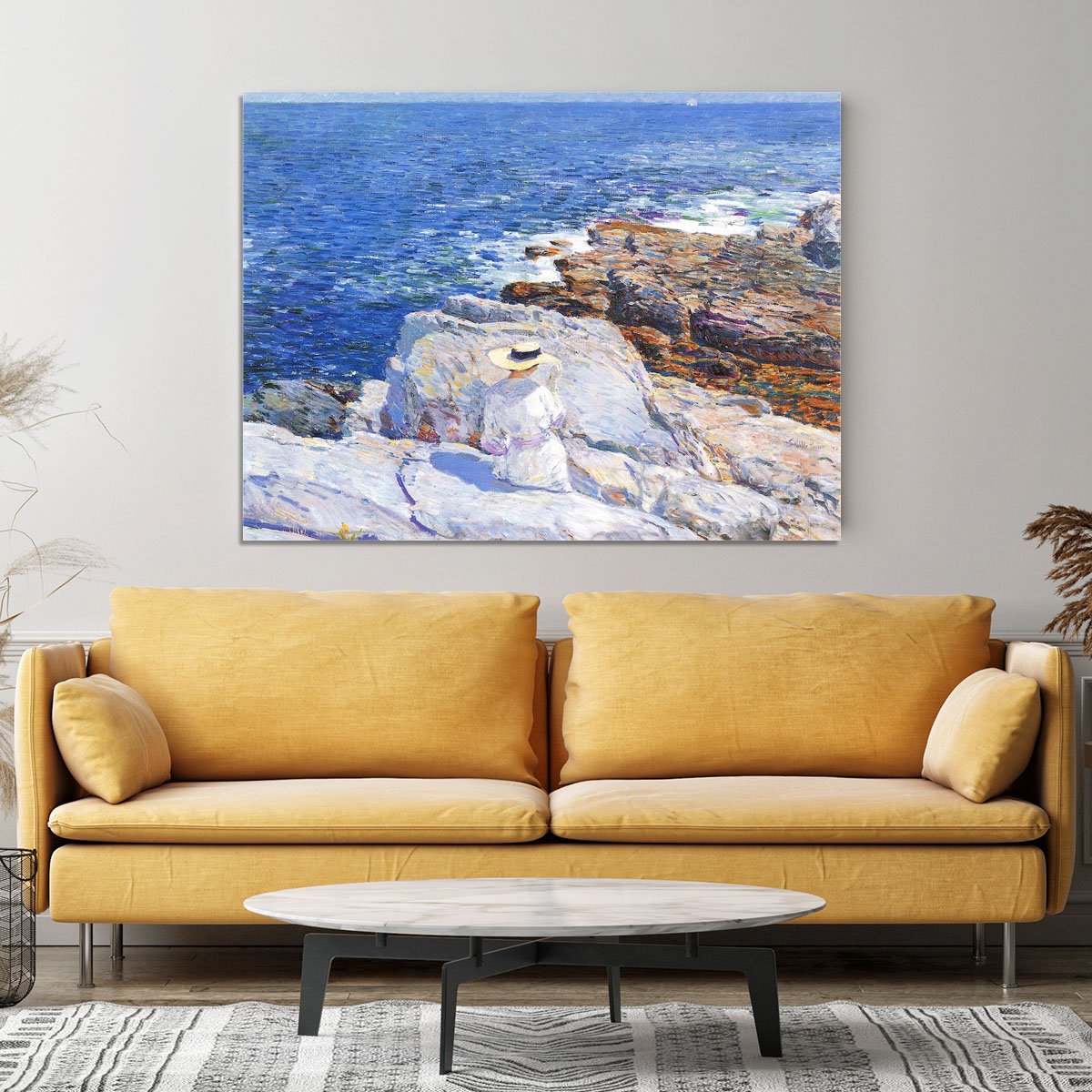 The Southern rock riffs Appledore by Hassam Canvas Print or Poster