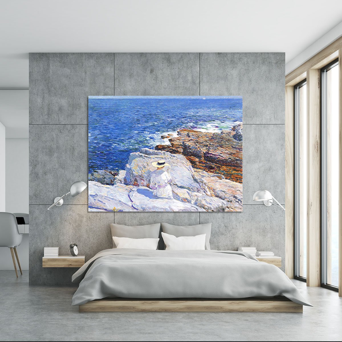 The Southern rock riffs Appledore by Hassam Canvas Print or Poster