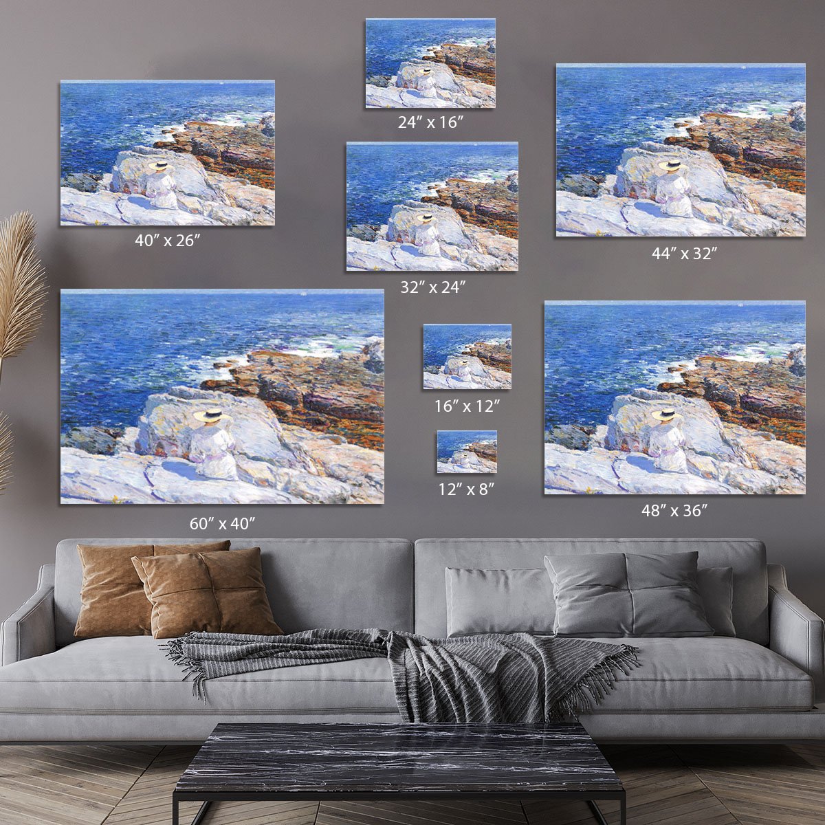 The Southern rock riffs Appledore by Hassam Canvas Print or Poster