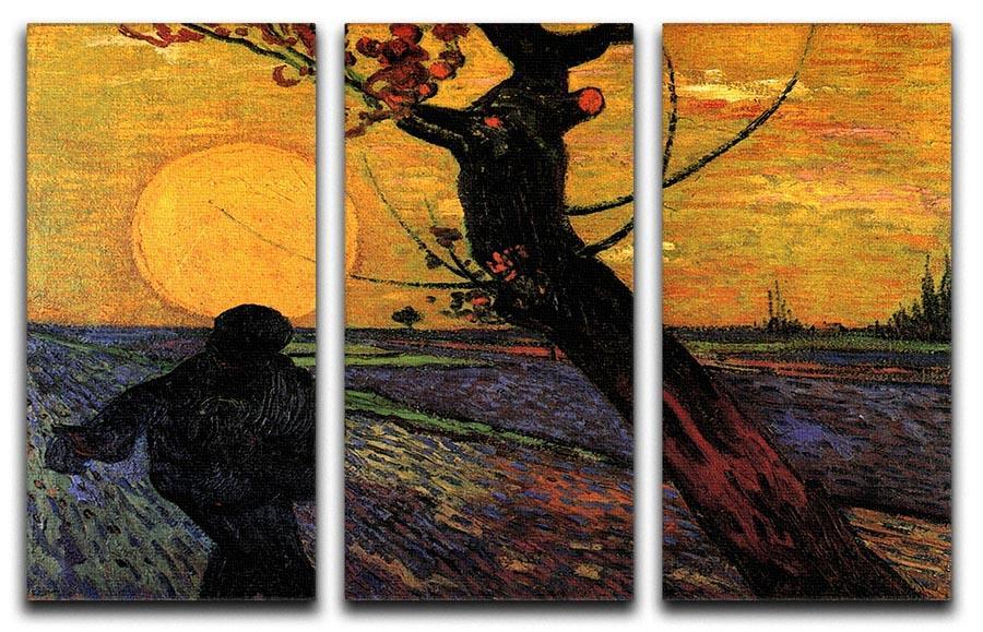 The Sower 2 by Van Gogh 3 Split Panel Canvas Print - Canvas Art Rocks - 4
