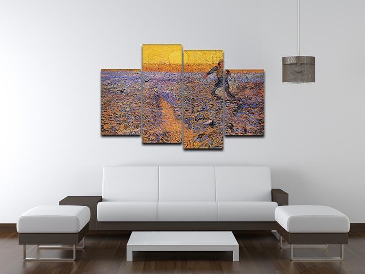 The Sower 3 by Van Gogh 4 Split Panel Canvas - Canvas Art Rocks - 3