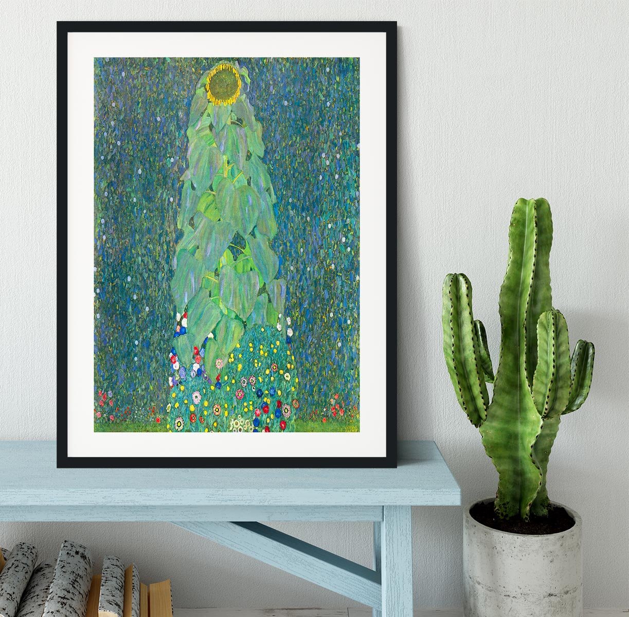 The Sunflower by Klimt Framed Print - Canvas Art Rocks - 1