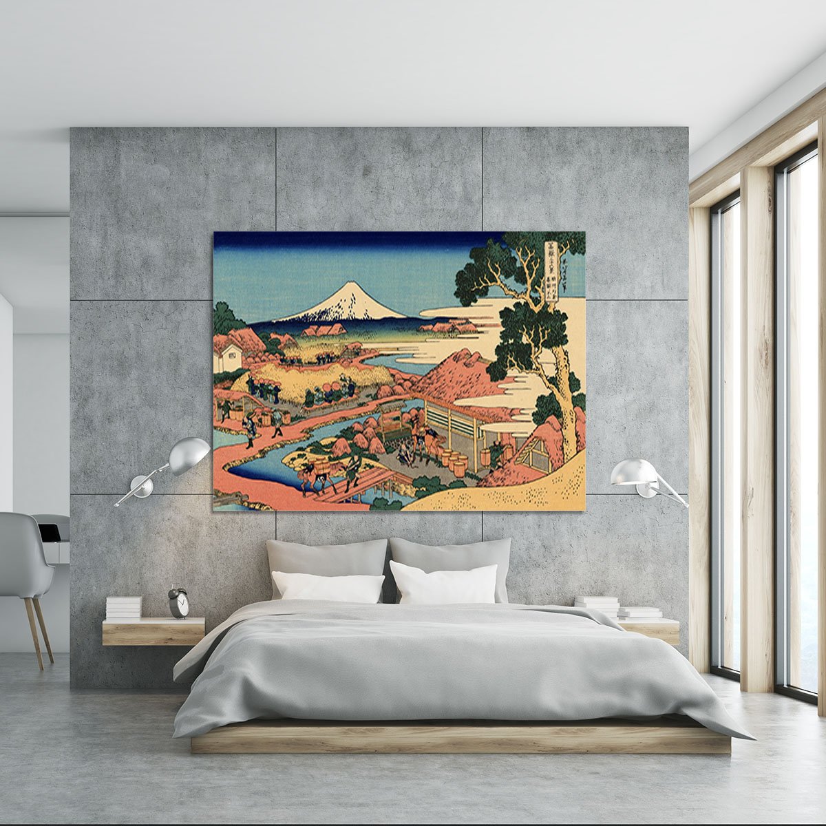 The Tea plantation by Hokusai Canvas Print or Poster