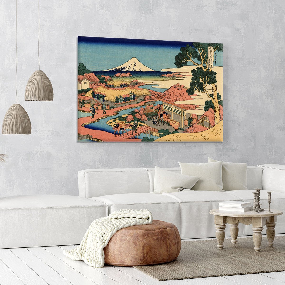 The Tea plantation by Hokusai Canvas Print or Poster