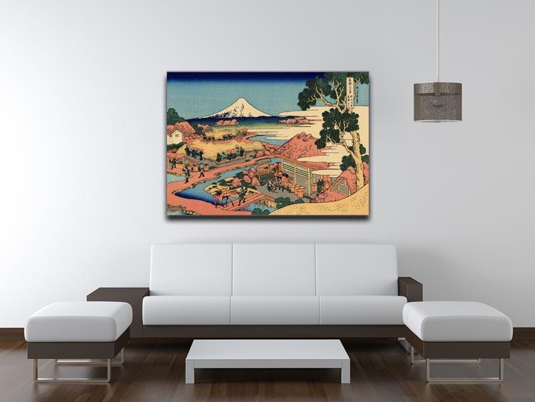 The Tea plantation by Hokusai Canvas Print or Poster - Canvas Art Rocks - 4