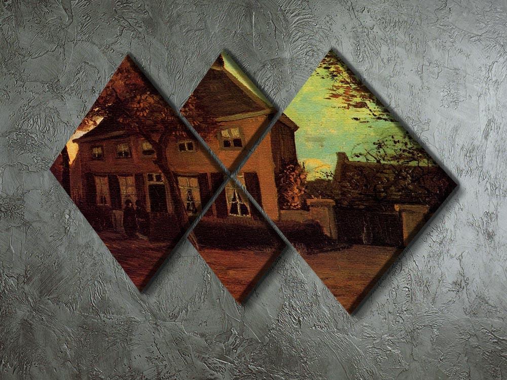 The Vicarage at Nuenen by Van Gogh 4 Square Multi Panel Canvas - Canvas Art Rocks - 2
