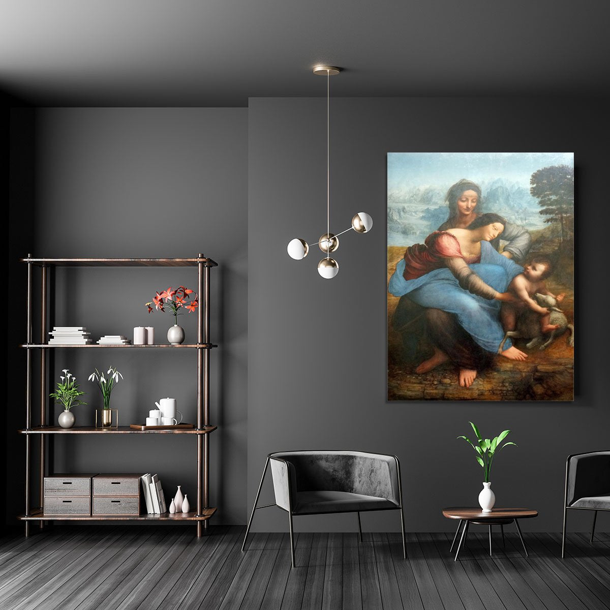 The Virgin and Child with St Anne by Da Vinci Canvas Print or Poster