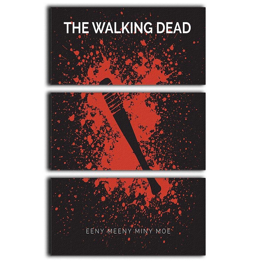 The Walking Dead Eeny Meeny Minimal Movie 3 Split Panel Canvas Print - Canvas Art Rocks - 1
