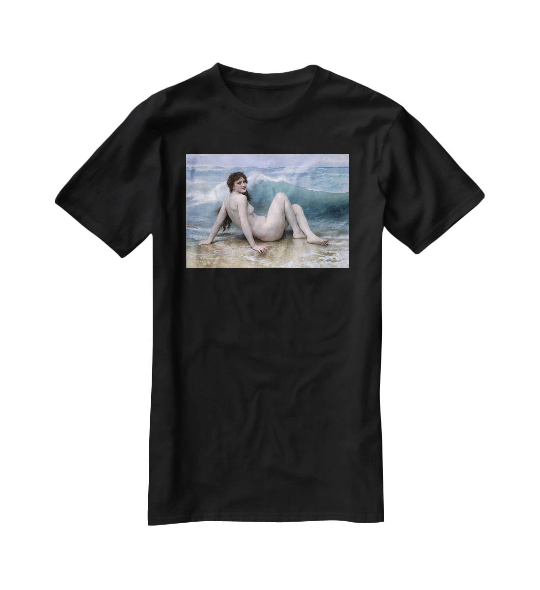 The Wave By Bouguereau T-Shirt - Canvas Art Rocks - 1