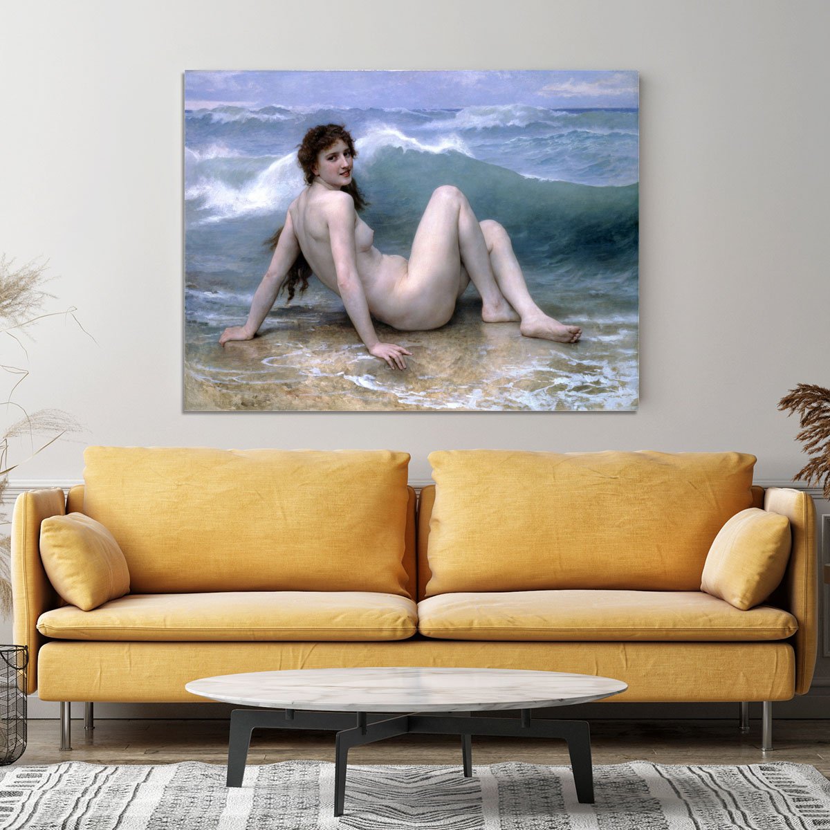 The Wave By Bouguereau Canvas Print or Poster