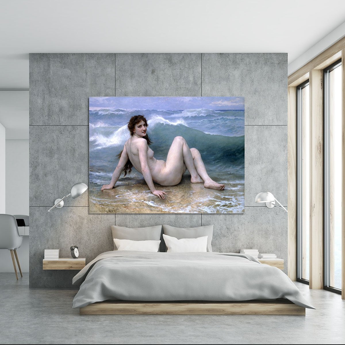The Wave By Bouguereau Canvas Print or Poster