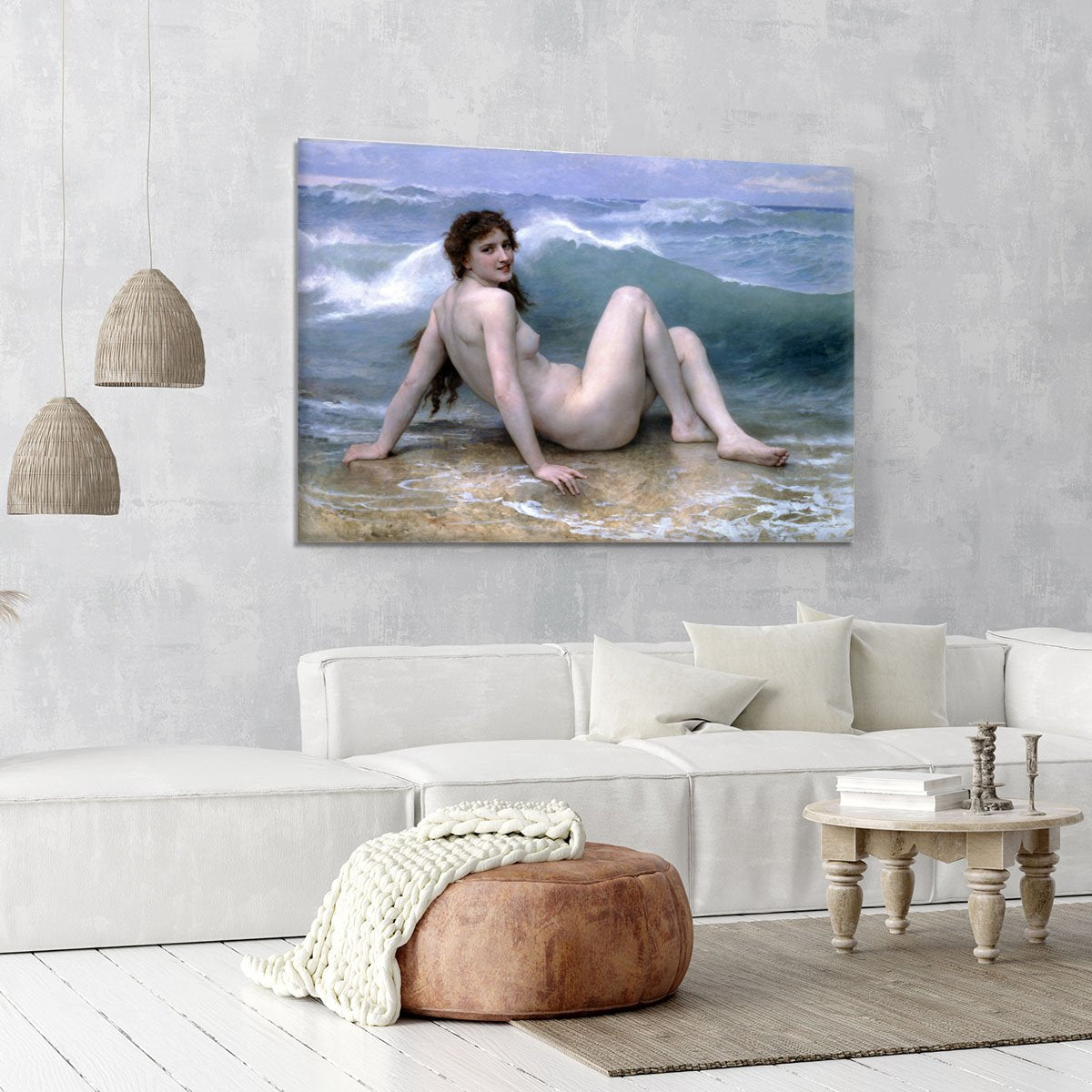 The Wave By Bouguereau Canvas Print or Poster