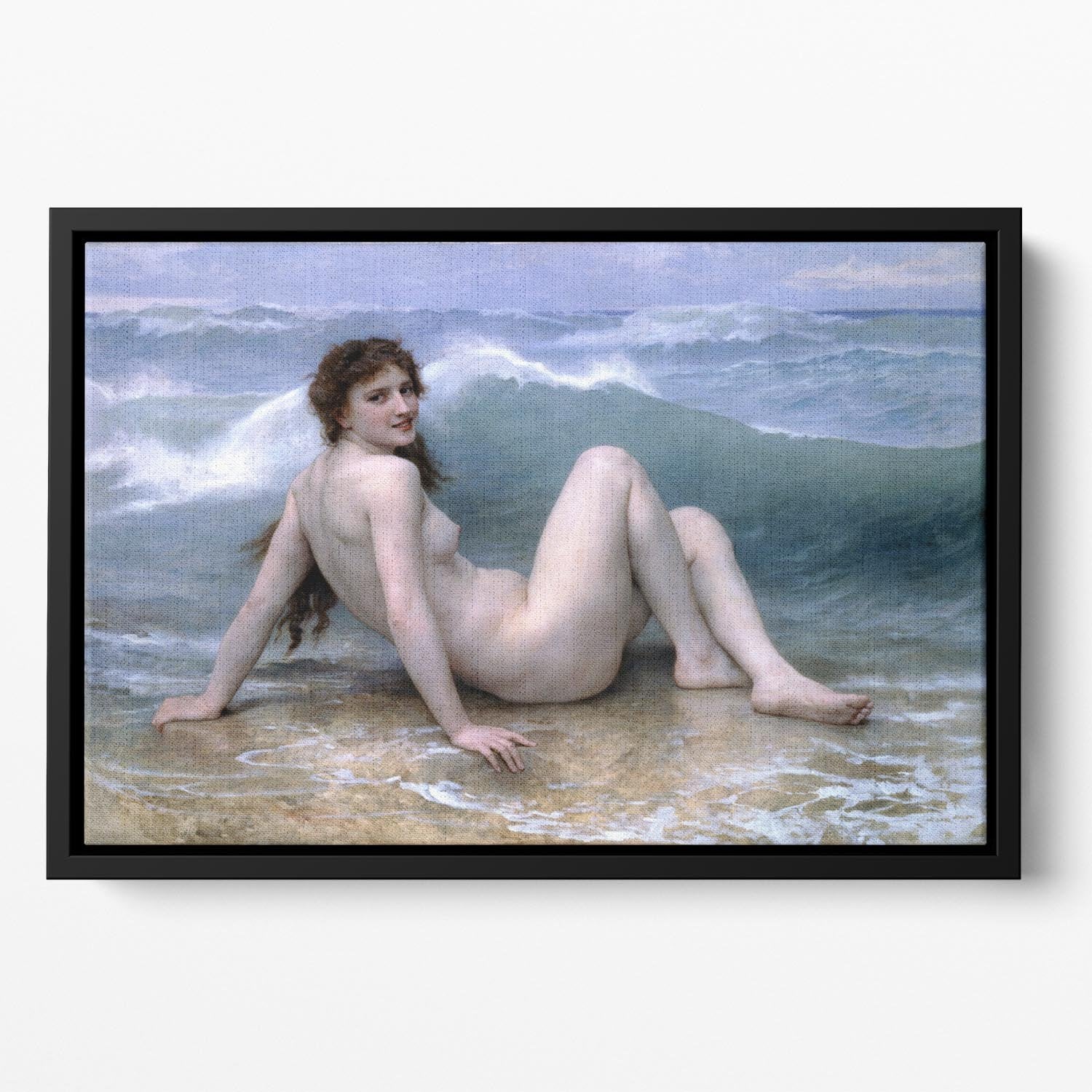 The Wave By Bouguereau Floating Framed Canvas