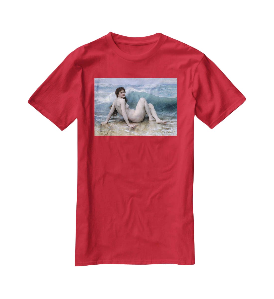 The Wave By Bouguereau T-Shirt - Canvas Art Rocks - 4