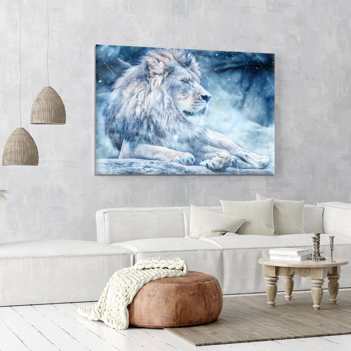 The White Lion Canvas Print or Poster