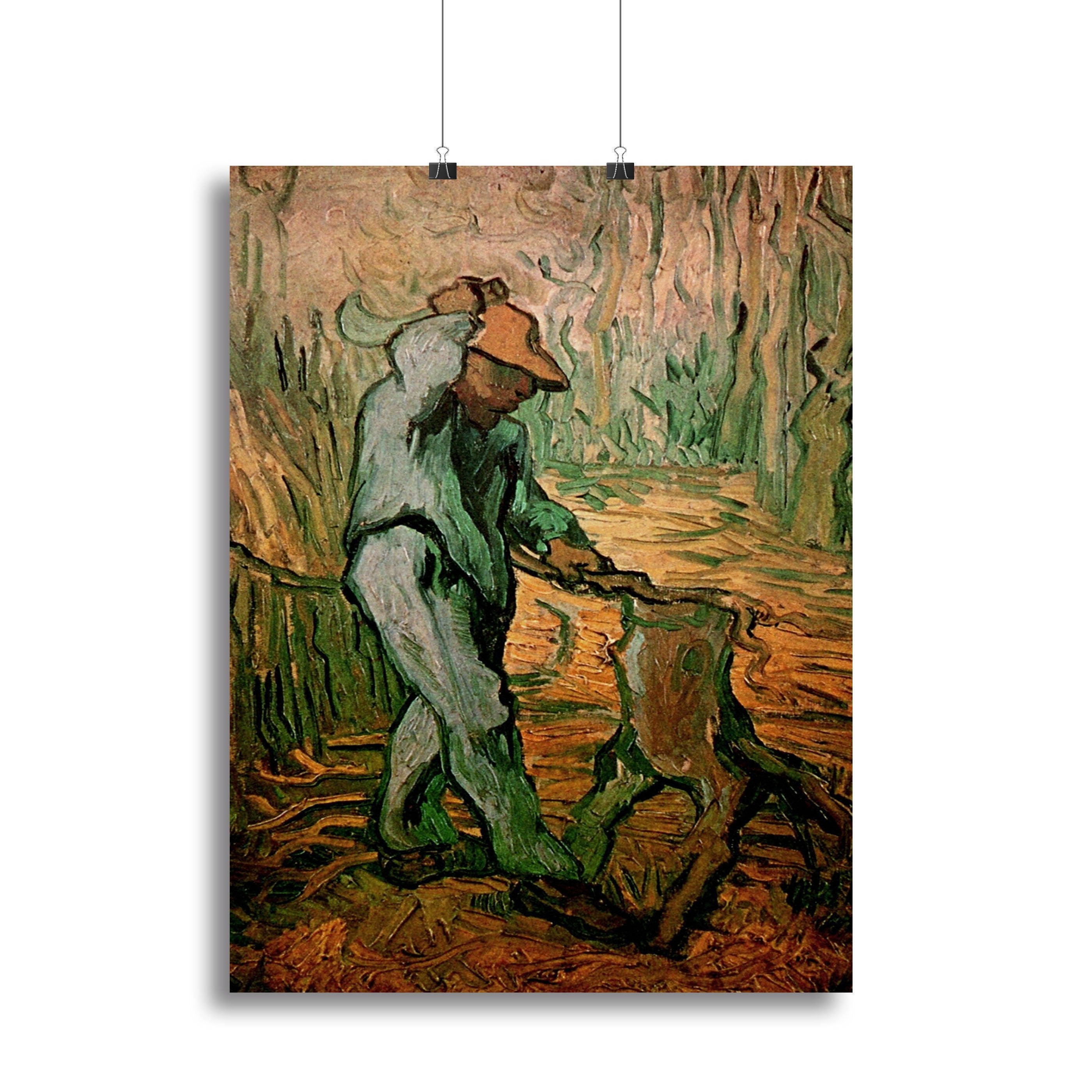 The Woodcutter after Millet by Van Gogh Canvas Print or Poster