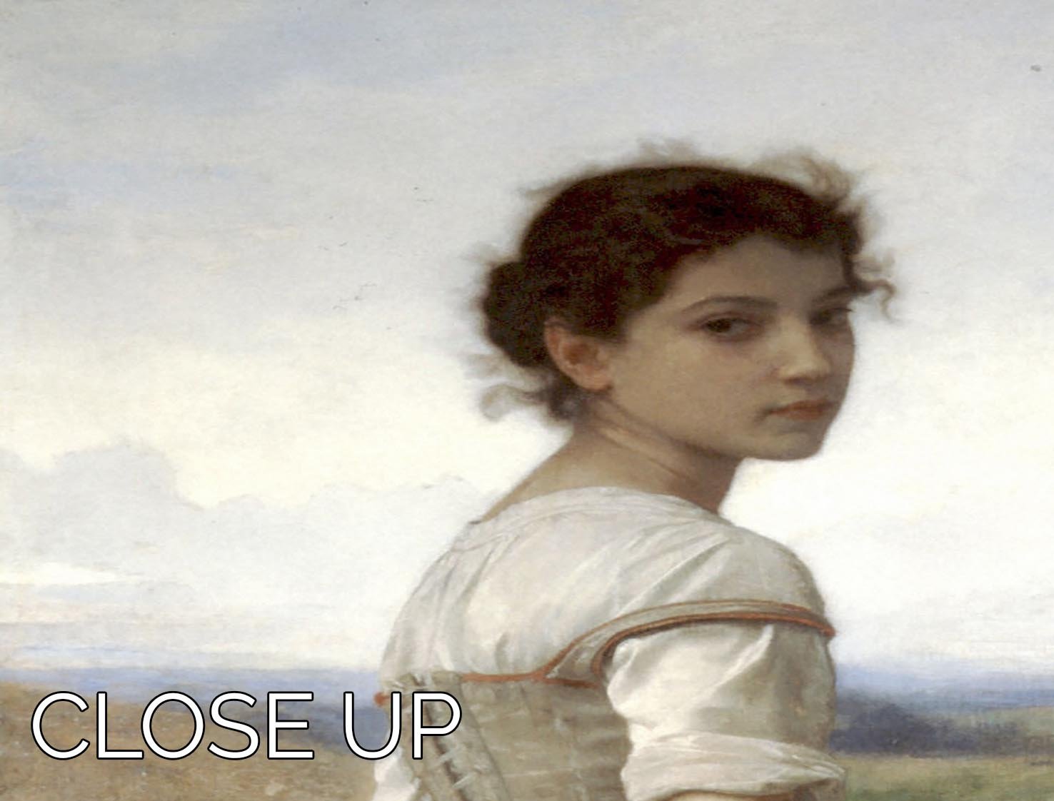 The Young Shepherdess By Bouguereau 3 Split Panel Canvas Print - Canvas Art Rocks - 3