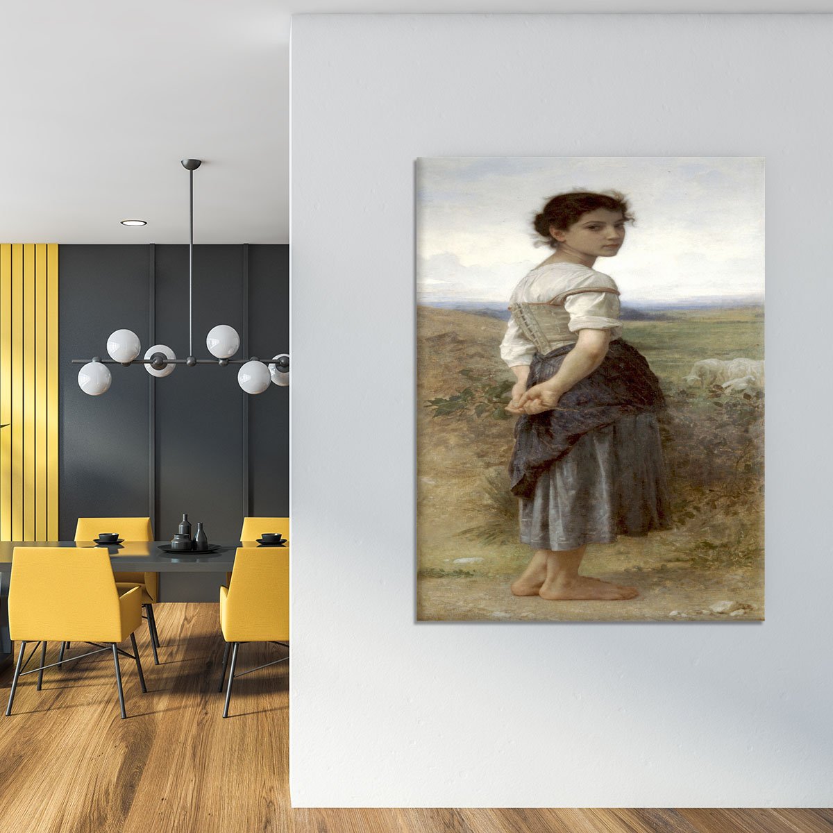 The Young Shepherdess By Bouguereau Canvas Print or Poster