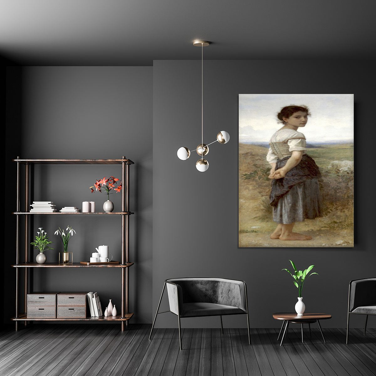 The Young Shepherdess By Bouguereau Canvas Print or Poster
